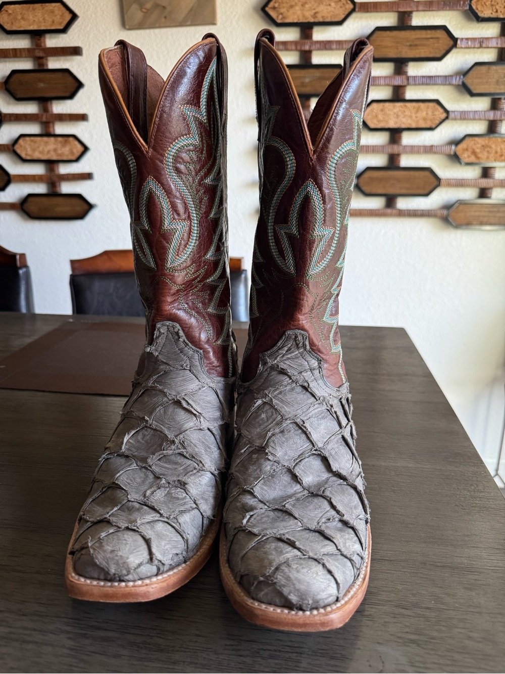 Dan post Grey pirarucu cutter toe boot - Picture 2 of 5